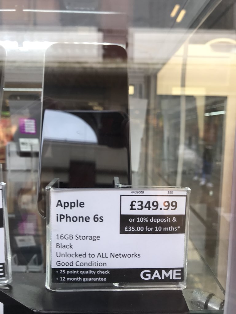 GAMEMotherwell's tweet photo. Grab this fantastic iPhone 6s today. Save £20 on the this phones advertised price this weekend only. #TechSaver https://t.co/gWubuvxgpM