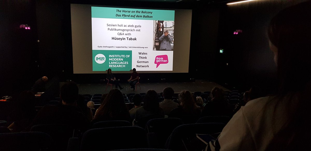 EmrysLanguages's tweet photo. Excellent afternoon @BangorSMLC for the Hüseyin Tabak #DPADB Film workshop and movie showing/Q&amp;A with the director. Thoroughly enjoyable and rewarding. Vielen Dank 😊🇩🇪 https://t.co/RZtnuxXZeD