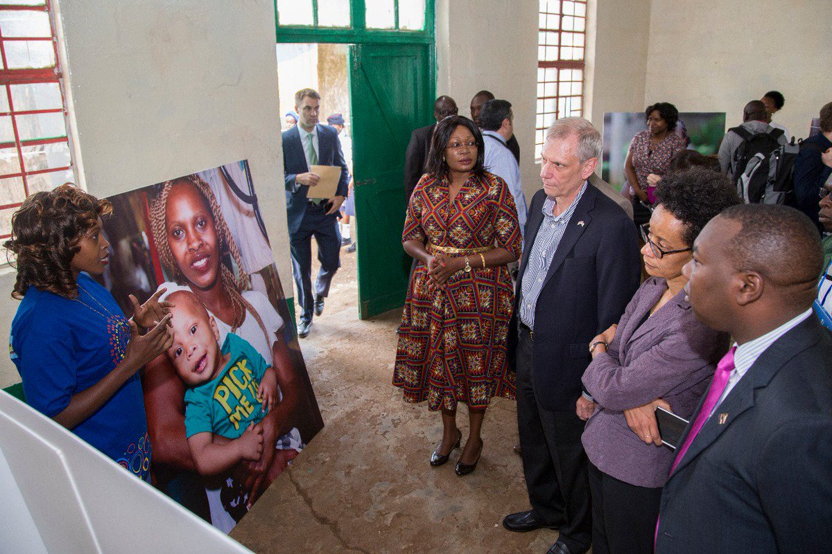 AderaBetty's tweet photo. Earlier on today, I hosted US Ambassador Robert Godec in lieu of the US Secretary of State Rex Tillerson to my project to see the work in progress with girls and young women. Thank you Ambassador for your time and considerstions #DREAMSInitiative #KeepGirlsSafe #EndAllFormsOfGBV https://t.co/ZqCuYu8QGd