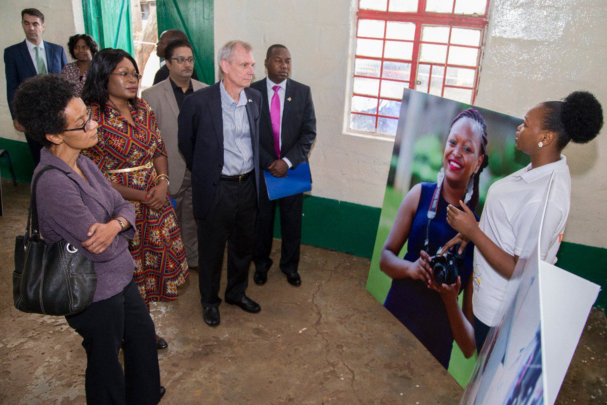 AderaBetty's tweet photo. Earlier on today, I hosted US Ambassador Robert Godec in lieu of the US Secretary of State Rex Tillerson to my project to see the work in progress with girls and young women. Thank you Ambassador for your time and considerstions #DREAMSInitiative #KeepGirlsSafe #EndAllFormsOfGBV https://t.co/ZqCuYu8QGd