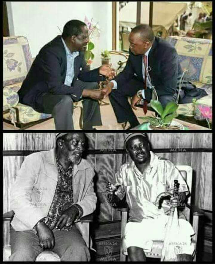 Ogari_Mtetezi's tweet photo. Uhuru and Raila are true sons of their fathers.  Just like Mzee Jomo and Odinga,  these two's decisions determine the stability of our state.  #UhuruRailaTalks https://t.co/FDbw5LgZeh