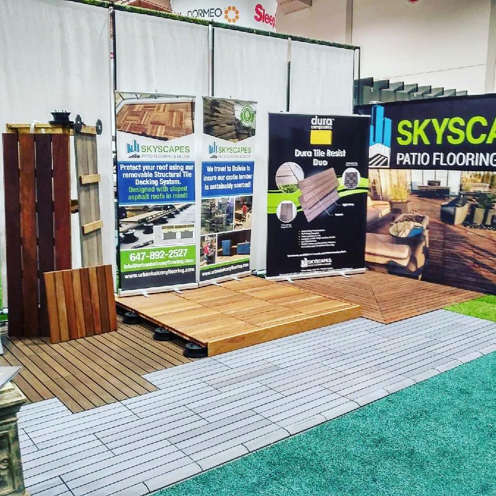 SkyscapesInfo's tweet photo. Come check us out at the #nationalhomeshow booth 1410 @ the #enercarecentre !!!!!

#homeshow #toronto #yyz #homedesign #homeimprovement #theex #exhibitiongrounds #deckdesign #decking #balconygarden #balconydecor #decktiles #outdoordesign #smallspacesolutions #torontobusiness https://t.co/AvMNniupMx