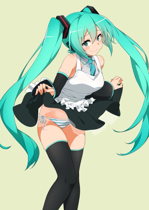 指定が多いと時間かかっちゃいますね、あんまりメイド感ないし。
もうちょっと軽い感じで描いていけたらいいんですけど……

>初音ミク
ミニスカメイド服
スカートを自分で持ち上げてパンツを見せている
恥ずかしそうな表情 https://t.co/AmBJoVz3SZ #odaibako 