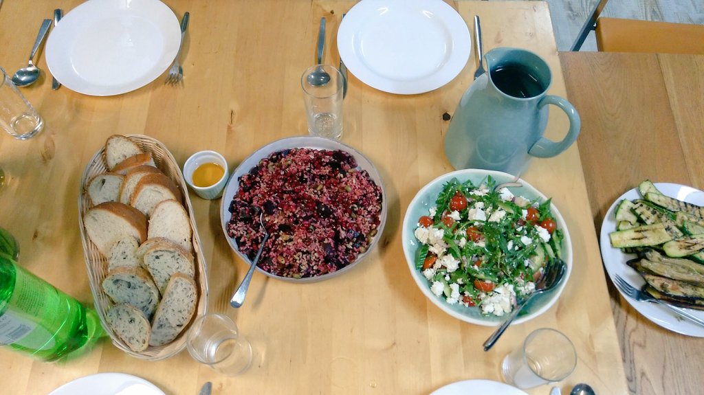 And while the #unicorncake horns, ears and eyes dry, we feast!