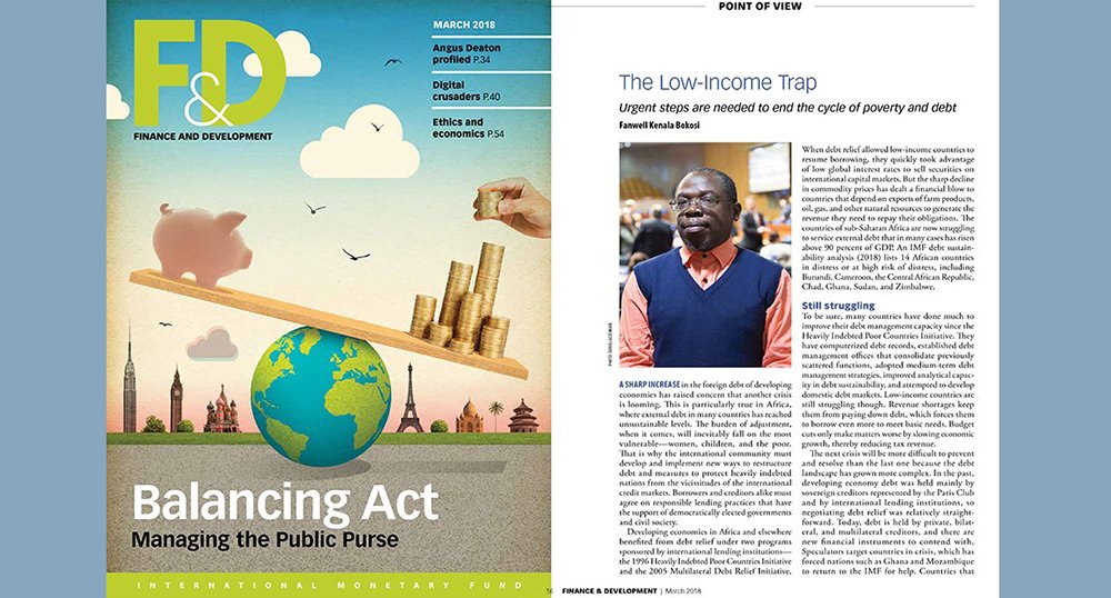 IMFNews's tweet photo. "A sharp increase in the foreign debt of developing economies has raised concern that another crisis is looming, &amp; this is particularly true in Africa," writes @FanwellBokosi. Read more about addressing this challenge in the March issue of F&amp;D https://t.co/NjRkgenN54 https://t.co/9dCjds4VBU