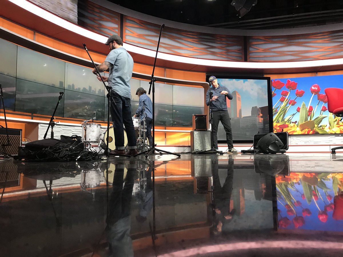 .<a href="/ypaperplanes/">Yellow Paper Planes</a> getting set up at the TV station. 

Tune in at 9:15am and 9:25am on FOX 28’s Good Day Columbus.