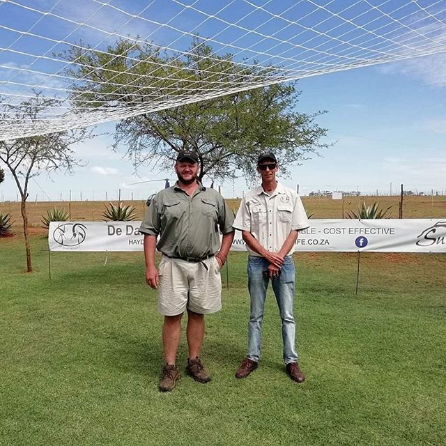 DamWildlife's tweet photo. Haydn Krige and Francois at the Lasarus Game Farm Auction! Thank you for brilliant support! #capturecompany https://t.co/YozXMkFfEB https://t.co/bCf4qIhRlK