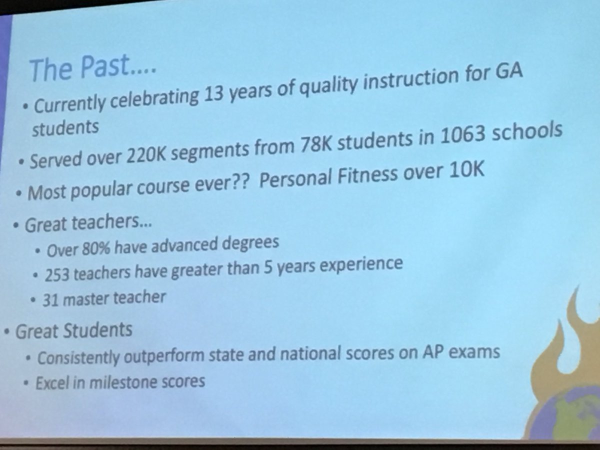 kellirobinson's tweet photo. Spending the day with my @gavirtual coworkers.  Lots of students taught over the years. #spls2018 https://t.co/To39HYuO67
