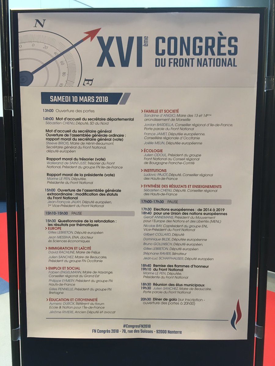 mxchaussat's tweet photo. Les travaux, bilans et votent se suivent dans l’amphithéâtre du #CongresFN2018 . A suivre les résultats du questionnaire envoyé il y a 3 mois aux adhérents du @FN_officiel . @FrontNational01 #FN01 https://t.co/ZeBsPCzfP1