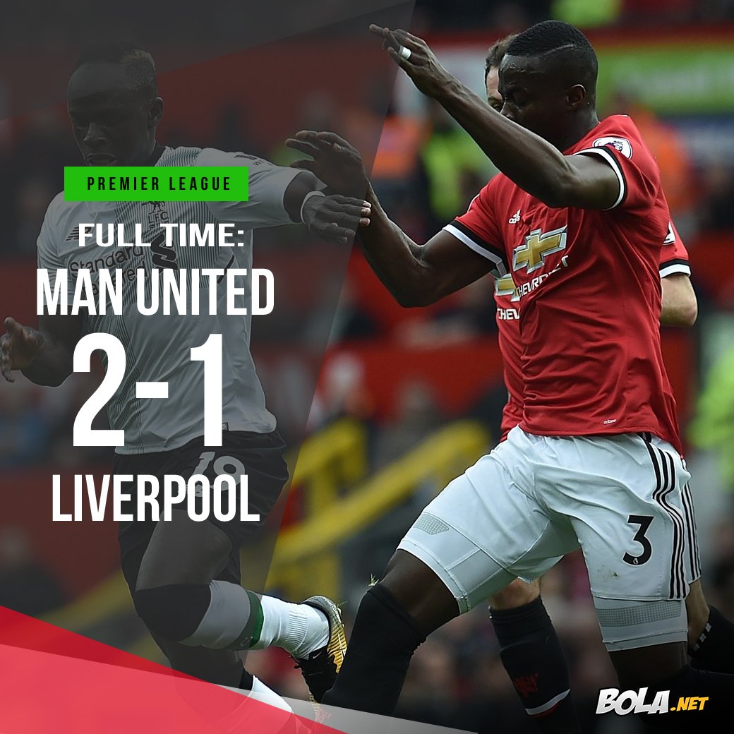 Bolanet's tweet photo. #LiveBolanet FT: Man United 2-1 Liverpool (14'24' Rashford ; 66' Bailly o.g) | Possessions: 32%-68% | Shots: 5-13 | Tackles: 19-15 https://t.co/czojvoQf6z