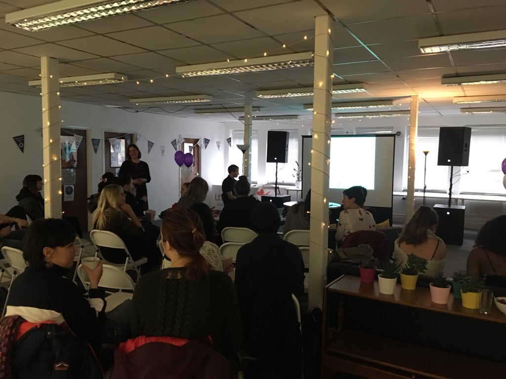 YWFA_NE's tweet photo. Great to see an already packed room for the start of our Festival! There are screenings till 5pm, so drop in and see some fantastic films this afternoon @GoodSpaceNE #Womens100NCL https://t.co/38mNOkX9Av