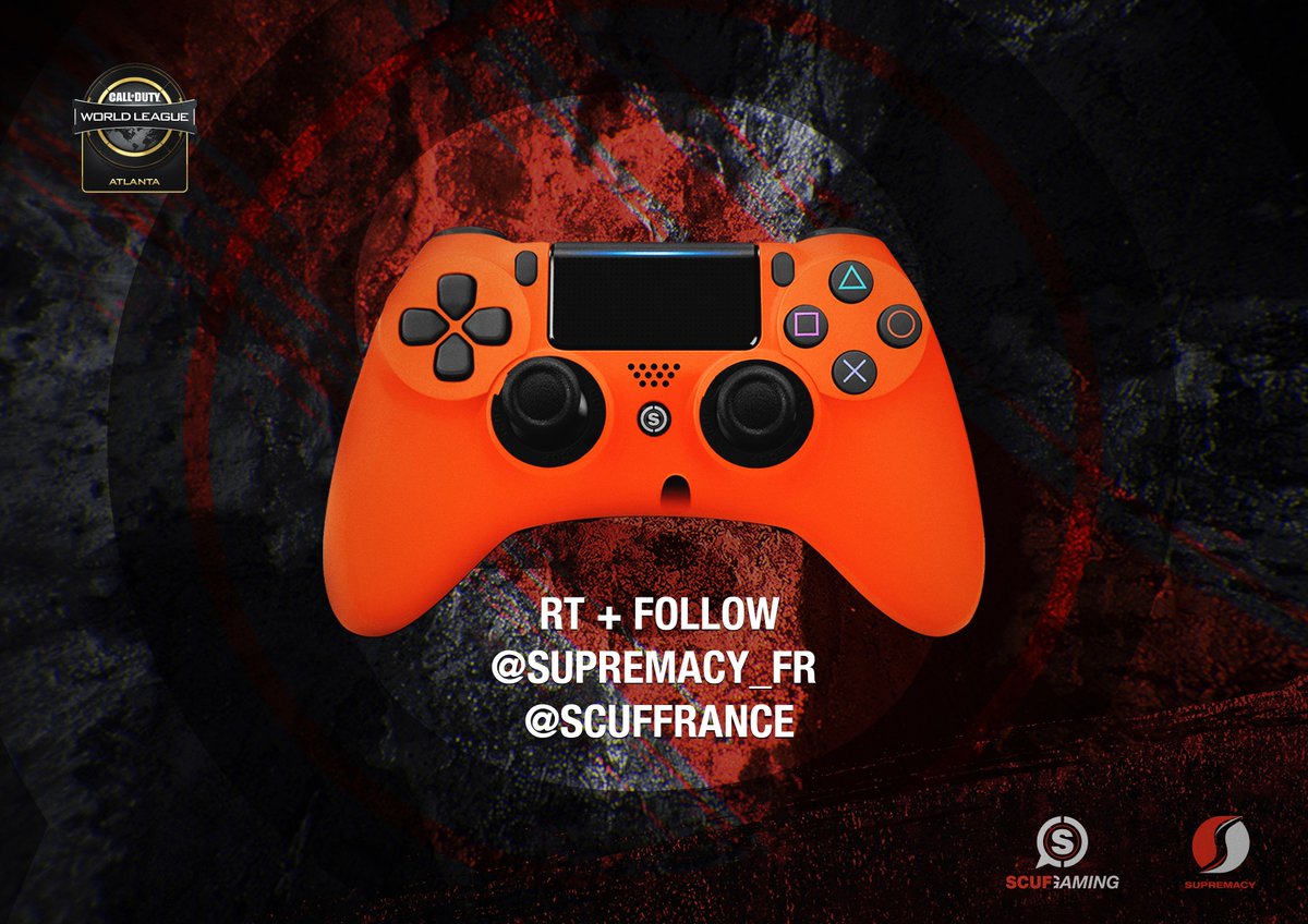 Supremacy_FR's tweet photo. Nous profitons de notre participation à la #CWLAtlanta pour vous faire gagner une manette @ScufFrance Impact, pour tenter votre chance, il vous suffit de: 

#RT et #Follow 
@Supremacy_FR et @ScufFrance 

Tirage au sort Lundi à 20h ! #SyUnit #TeamSCUF https://t.co/TOaeqfqHPc