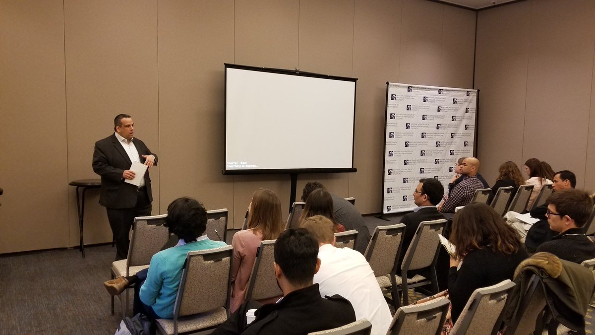 NAGPS's tweet photo. Craig Lindwarm from @APLU_GovAffairs giving a presentation on #HEA to #NAGPSLAD2018 attendees @GPSS_Advocacy @OKSTATEGPSGA @cmugsa @VTGSA @EIU_GSAC @UNT_GSC @Mizzou_GPC @WSU_GPSA @UofAGSC @UofLGSC @GSCatUT https://t.co/wg8QTUIV7u