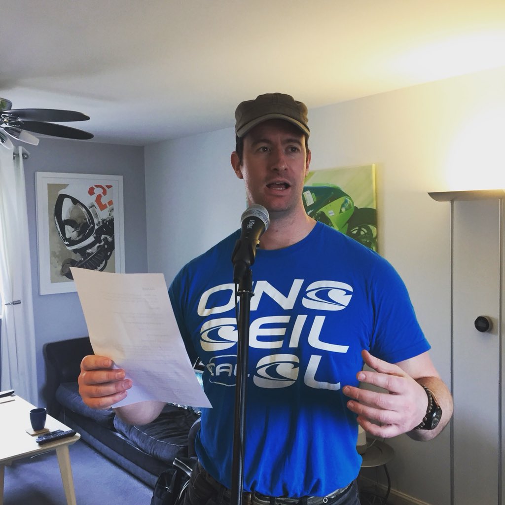 DonnieRust's tweet photo. Recording voice overs for feature. @LostExecutive https://t.co/k87vg24aKl