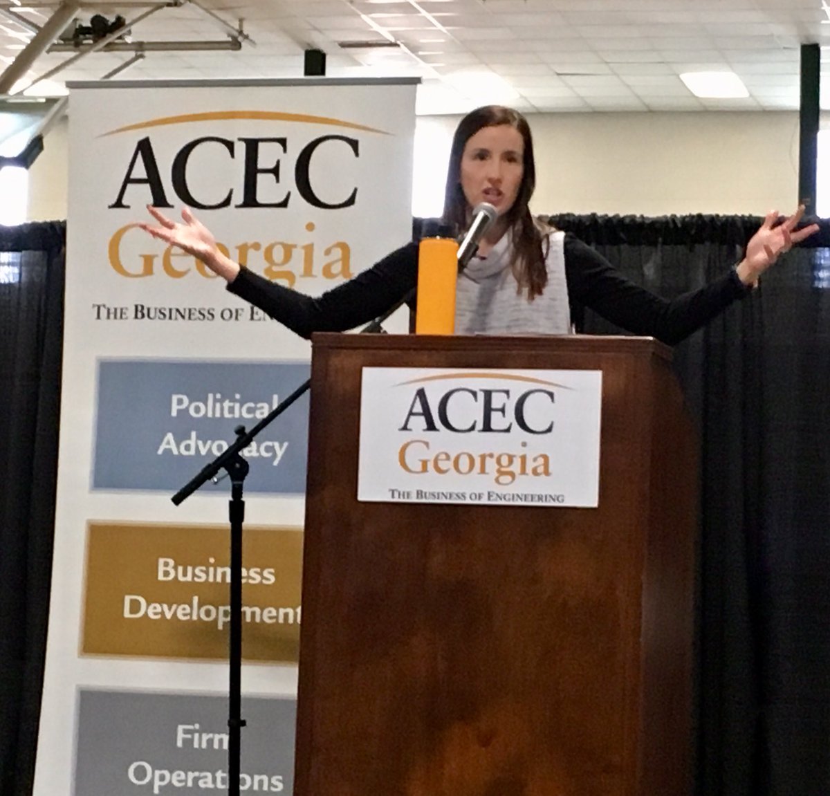ACECGA's tweet photo. Thanks to @KimleyHorn’s Angela Fanney for sharing all the awesome things #engineers do! #IAG2Engineering #GaEngineers https://t.co/UjUmsEoRmD