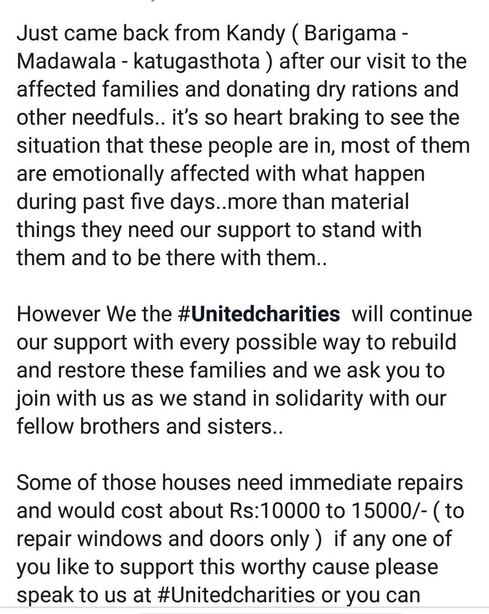 jessiefer's tweet photo. Promised updates guys! Reach out if you know of any means you can help their rebuilding needs and we at #KindnessCollective along with #VoiceFoundation as a part of the #UnitedCharities will give u more info on where and how the support can be distributed. #lka #SriLanka #Kandy https://t.co/OgXaCCwS8h