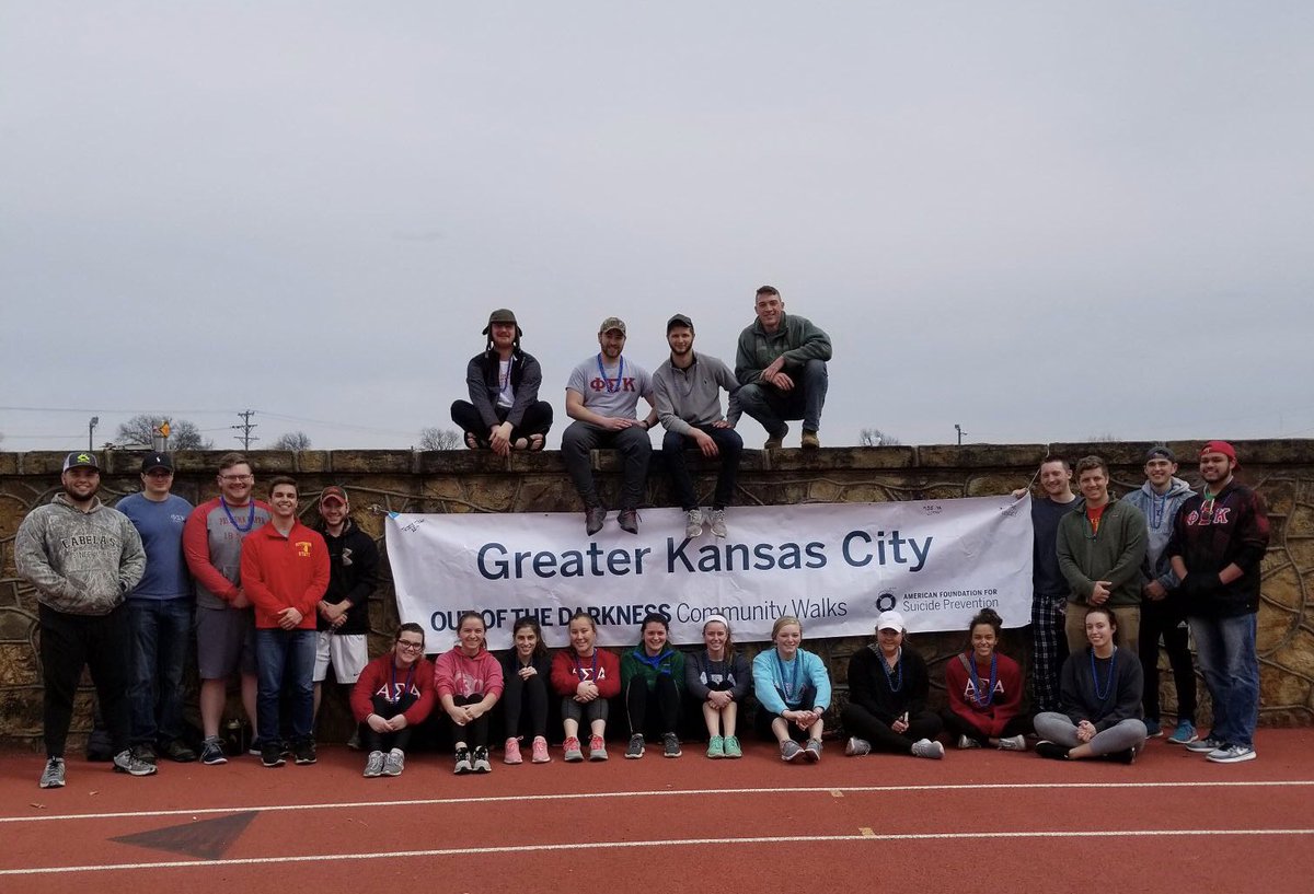PittStatePhiSig's tweet image. “Bumped into some friends at the Out of the Darkness Walk, great to see @ASA_EtaEta supporting a great cause with us!”