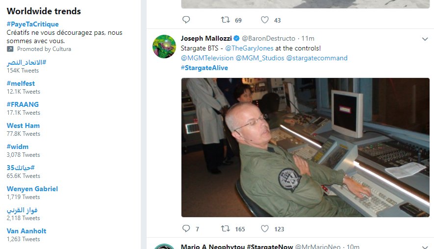 props_factory's tweet photo. #StargateAlive Go everyone, some more efforts to be in worldwide trends https://t.co/9gD307KUHo