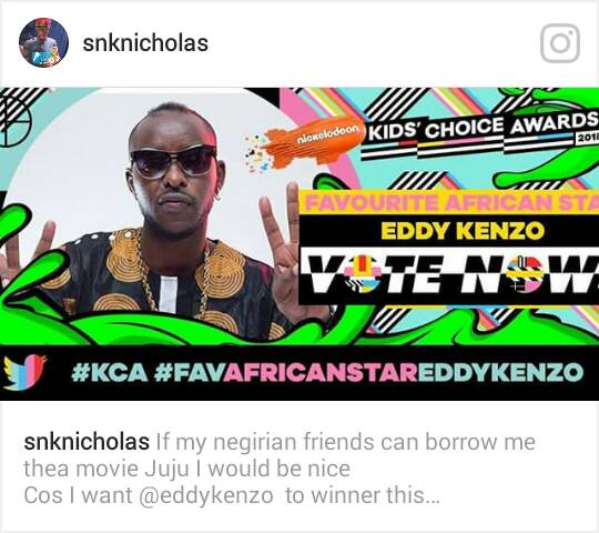 YeeleHam's tweet photo. #KCA #FavAfricanStarEddyKenzo https://t.co/tEj9kKgcci