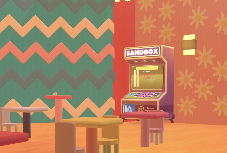 Red_Drummer_'s tweet photo. 📰 KaiserTheRadass writes, “I finally finished my Maid Cafe.” 🎨 #madebyKaiserTheRadass #custoomroom #makestuff #constructiveplay #gallerystroll #imaginaryCafe #fanart #RecRoom #socialVR https://t.co/SGjHciXYW7