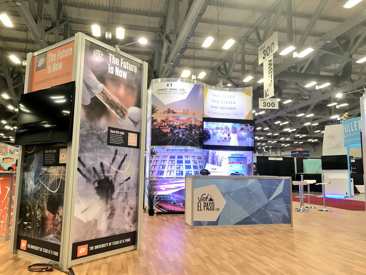ElPasoTXGov's tweet photo. 915 in the 512! El Paso representing at the 2018 SXSW Tradeshow in Austin! 
Check out the exhibition put together by @VisitElPasoTX for tomorrow’s opening! Two Cities, Two States , One Region #IamElPaso #SWSX https://t.co/KatuVOUYHd