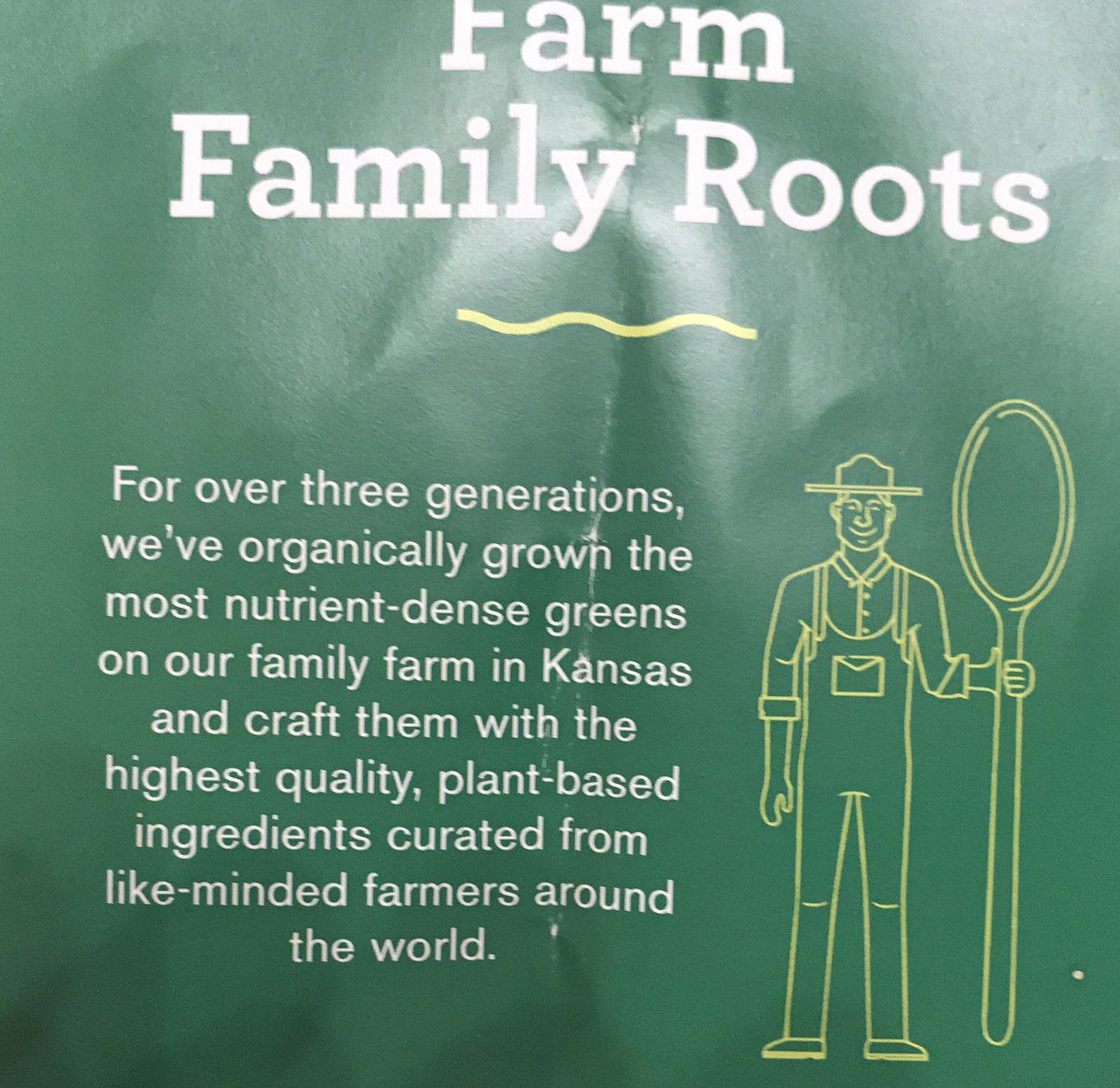 enough_hate's tweet photo. Having grown pesticide-based feed for the industrialized meat industry for 80 years, Amazing Grass claims to have produced "organic greens" on their "family farm" for all those years. #amazinglies #ExpoWest #vegan #factoryfarm #AnimalCruelty #pollution #Meat https://t.co/4bIcpx4vHU