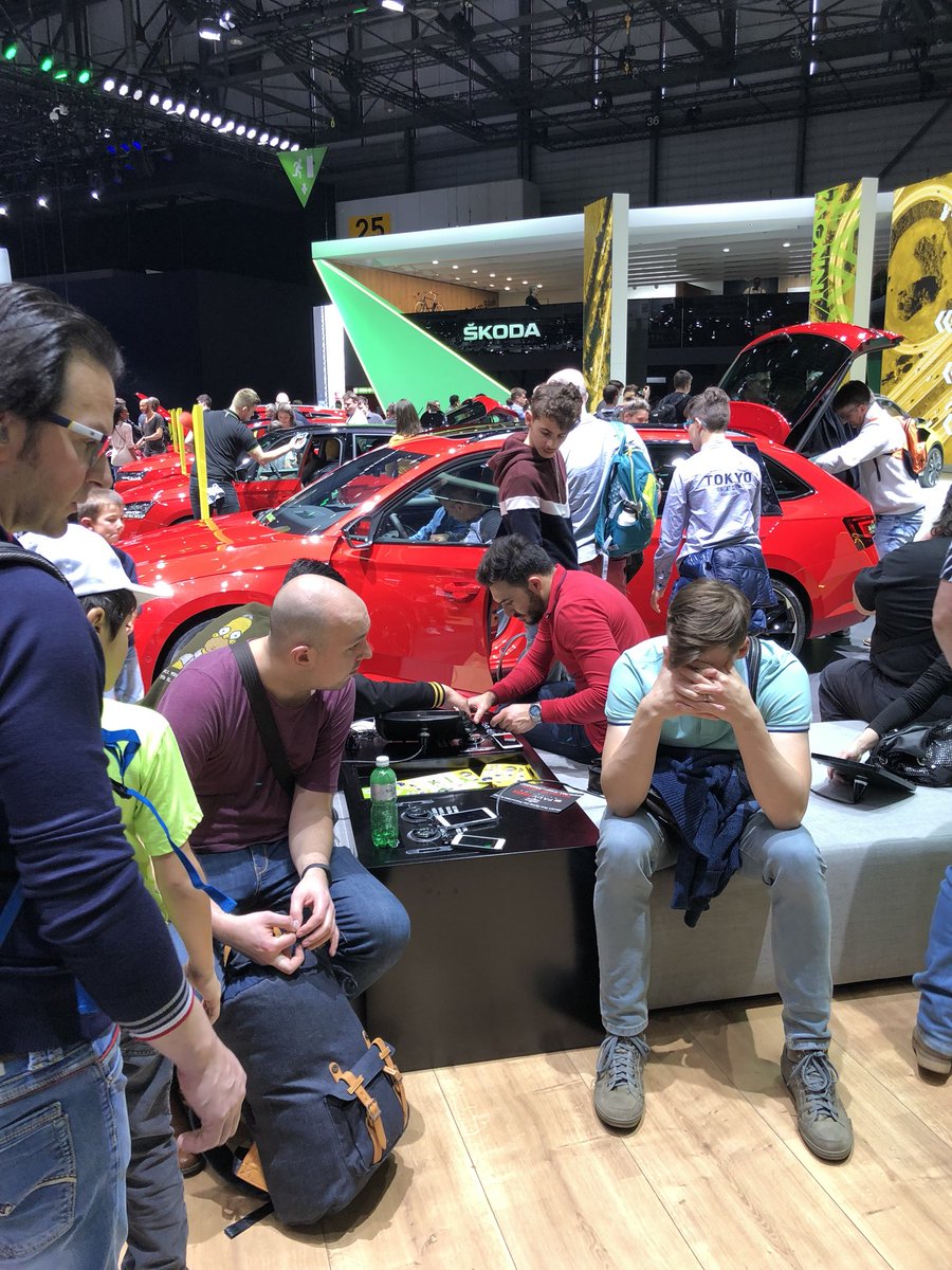 LiquorishSteven's tweet photo. Geneva motorshow ! Aircharge on Skoda stand https://t.co/n94tOBN5n3
