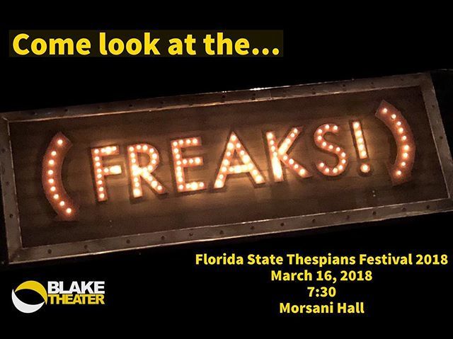 BlakeTheater's tweet photo. 6 Days until the #sideshow comes to #flthespians and @strazcenter - Come look at the freaks! #bhs5742 #bhssideshow #howardwblakeschoolofthearts #blaketheater https://t.co/E5amT68ItR https://t.co/04mExHufYH