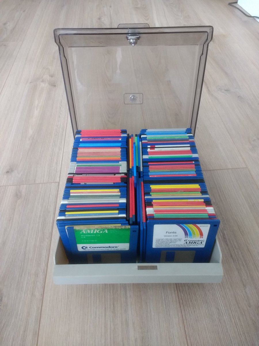 Anybody interested in this? Over 100 Amiga disks and carrycase. If so, drop me a DM.