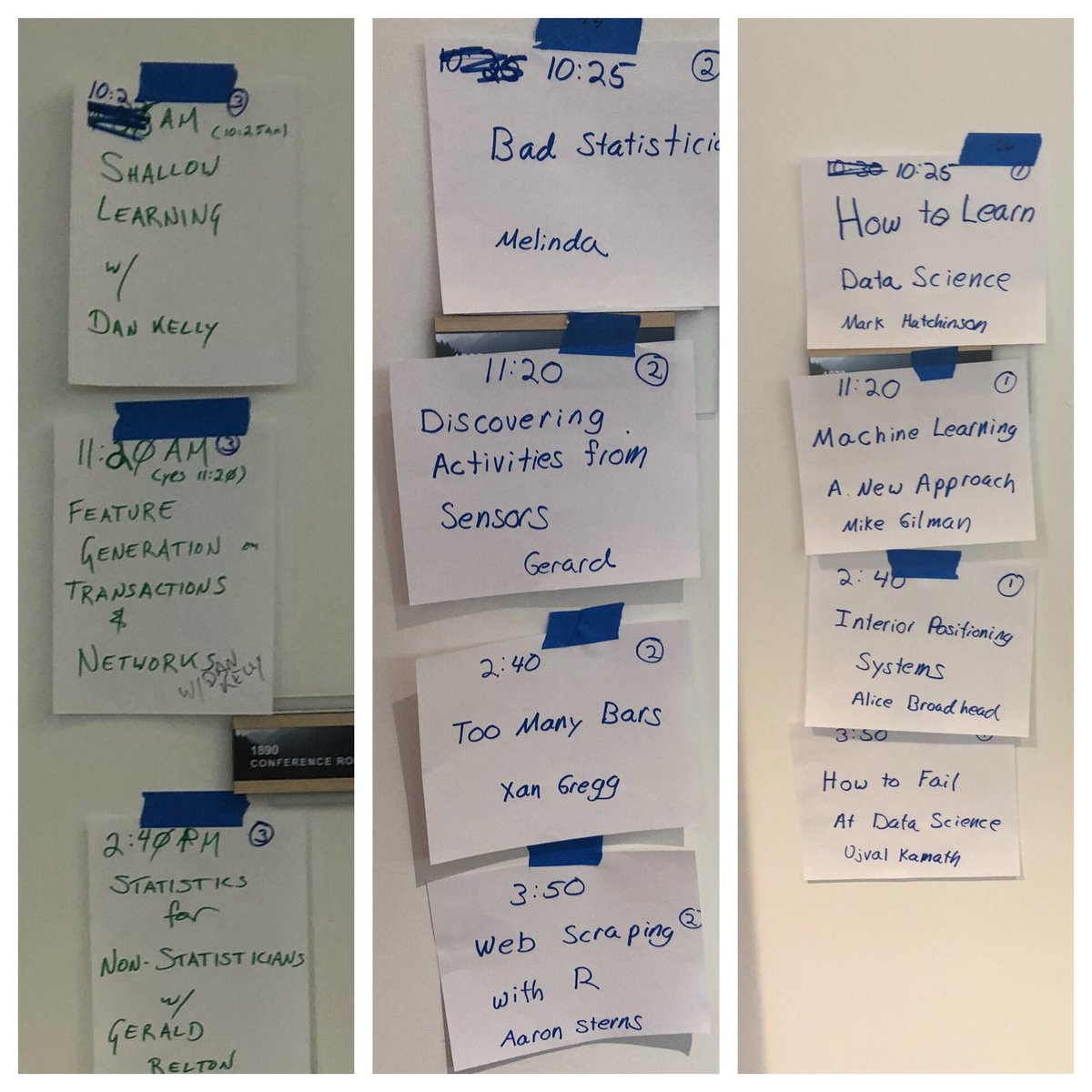 mawtch's tweet photo. Great topics at #AnalyticsForward unconference. #NCDS #NCFirstinData https://t.co/NGWzt0z3o3