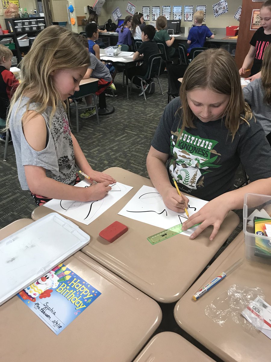 PearsonsPride's tweet photo. Working with 5th grade buddies on squiggles #awesomesquiggles https://t.co/aKW9X1LMXN