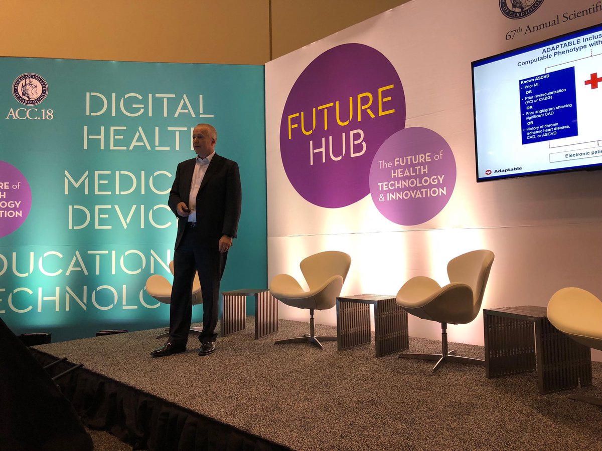 Bob Harrington, cardiologist and Chief of Medicine at Stanford. Phenomenal overview of the future of health technology and innovation focused on CV at ACC today