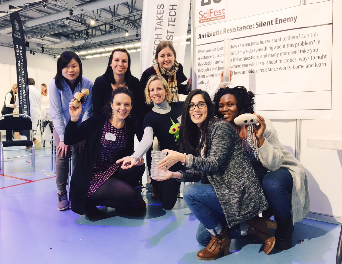 UAC_UU's tweet photo. We say now bye bye to @SciFestUppsala but super happy with the experience! Fun #outreach of #AntibioticResistance without making people afraid of #bacteria. Education is one of the keys to improve the current situation, let's do it together! 👩🏻‍🏫👩🏻‍🔬 https://t.co/eRkMcAa33y