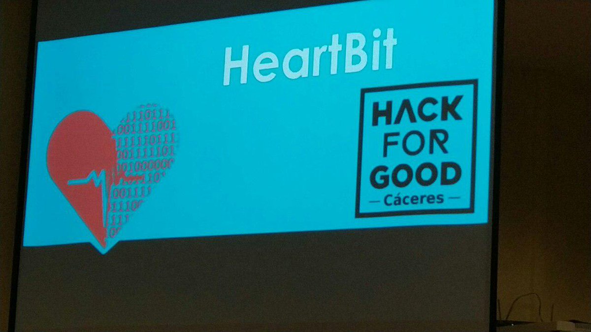 heartBit_cc's tweet image. Nosotros ya hemos presentado, mucha suerte al resto de participantes! #hackforgood @Albeerto26 @11mario96 @CatedraTEF_UEx @pjclementem