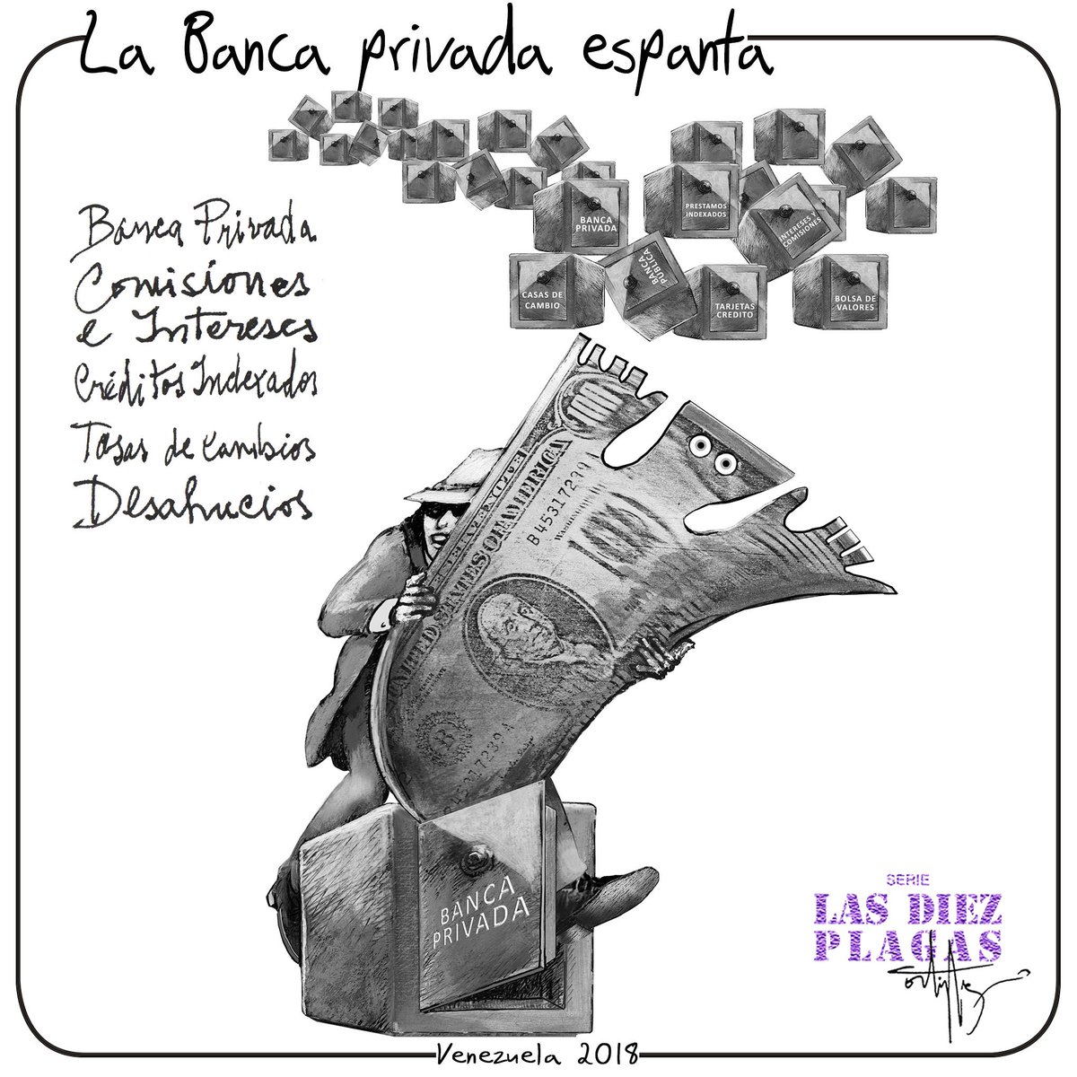 anibalortizpozo's tweet photo. La Banca Privada nacional y transnacional es efectivo instrumento del capitalismo salvaje. Se suman los BancosCentrales de los Estados con sus políticas económicas neoliberales, las que aplican legal y descaradamente en nuestros países #FMI #TLC #Banca #default #deshucios #dolar https://t.co/HruEuEijQL