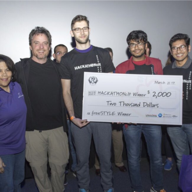 charlottehacks's tweet photo. In two weeks, this could be you! Will you join us at #hackathonCLT? We’re working together to solve big challenges, walk away with big smiles and (in some cases) big prizes! #charlottehacksalot https://t.co/HfgVuQFyxu