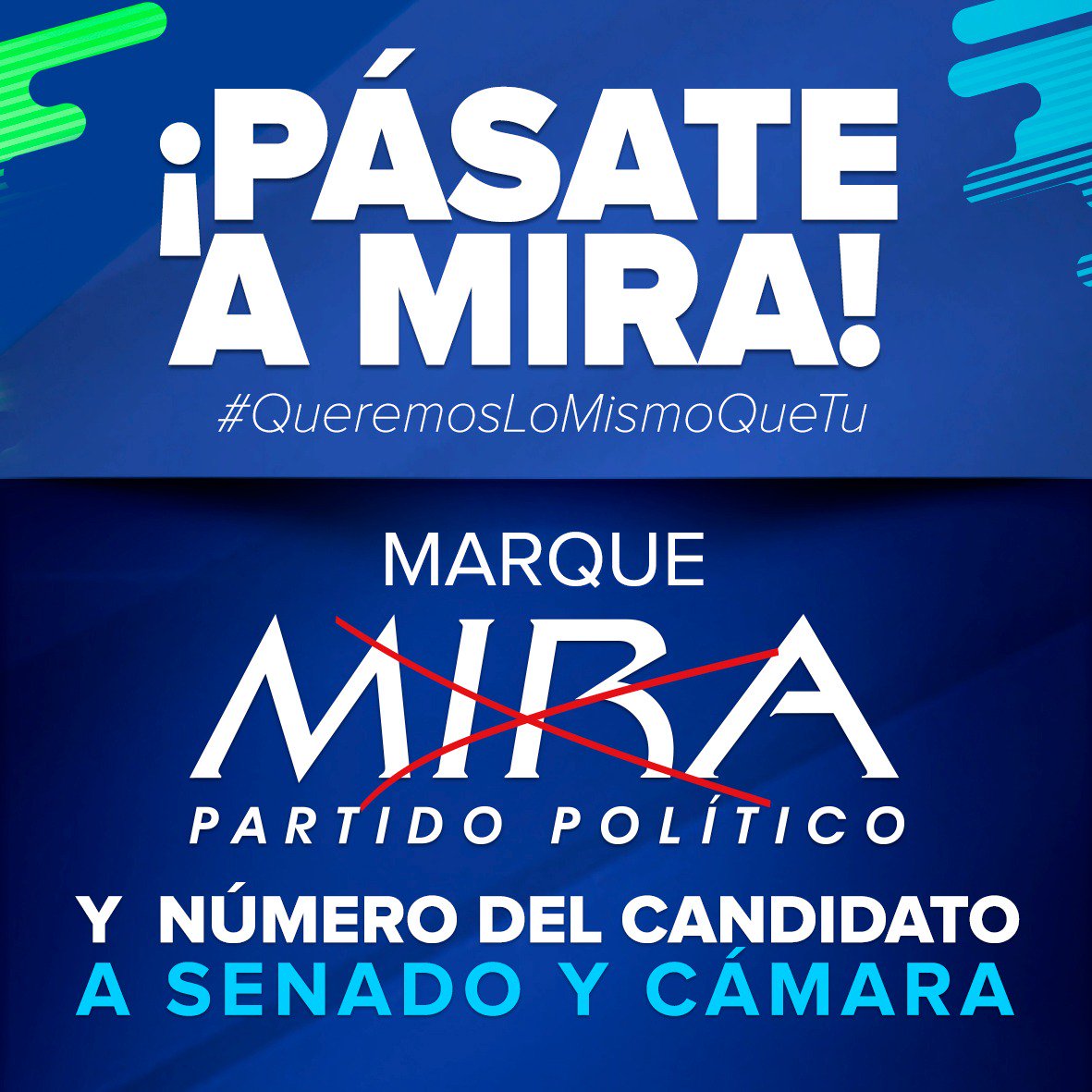 BernardoValncia's tweet photo. #QueremosLoMismoQueTú un país con garantías sociales, mañana apoyanos con tu voto @MovimientoMIRA @aydeelizarazoc #MarcaMIRA03 al Senado queremos senadora Quindiana https://t.co/G1zyCYqEPb