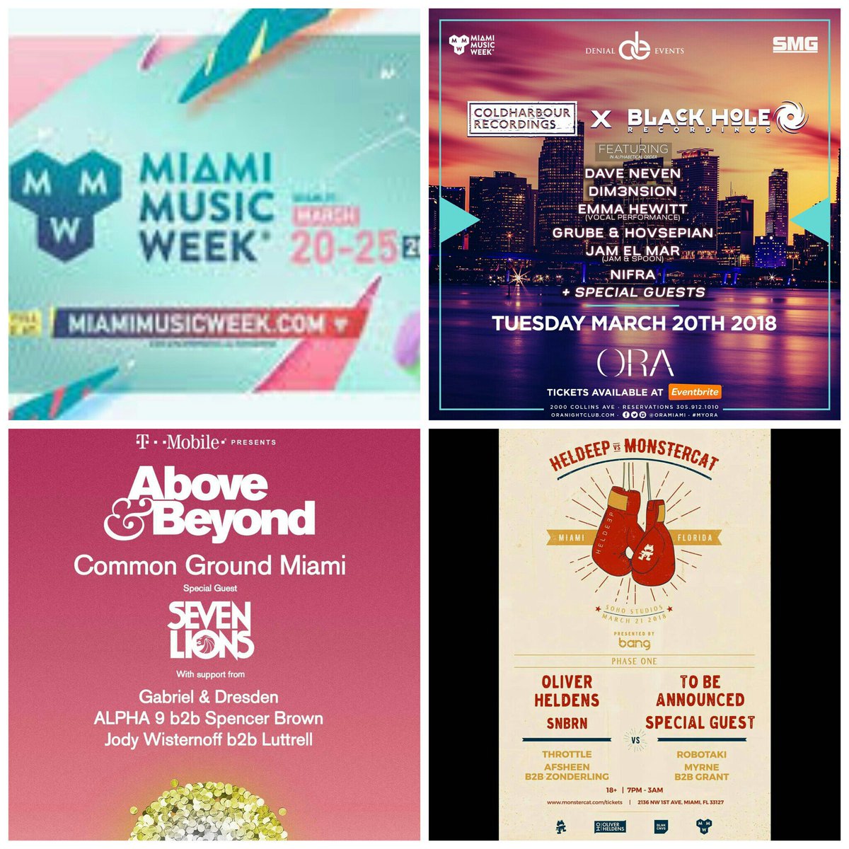 USARAVESQUAD's tweet photo. Miami Music Week 2018
Buy your tickets ASAP!
Discount Code: RAVERMAFIA
*Apply code for a discount on tickets during check-out.
Code is good for the events pictured.
#miamiedm #mmw2018 #miamimmw2018 #floridaedm #floridaravers #festivalseason #miami #ultraweek #ultra20 https://t.co/kPkNMZSzer