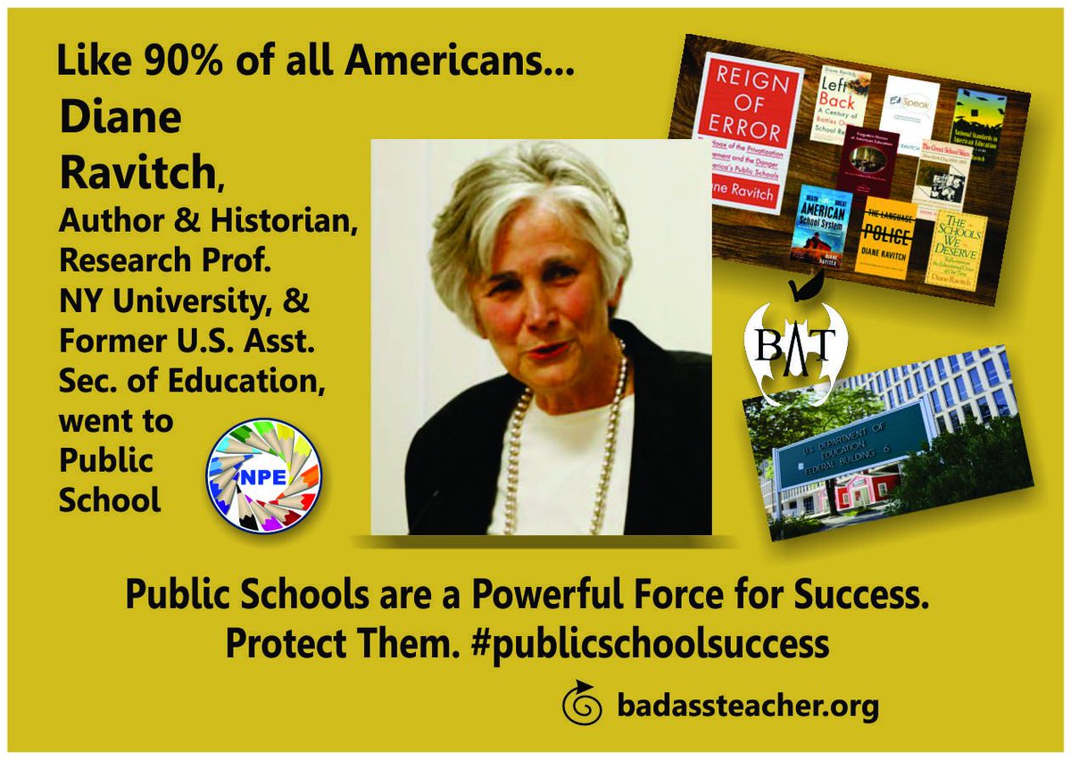 Protect our public schools! They are a powerful tool for success! Celebrate #PublicSchoolsWeek 3/12-3/16 - Tweet <a href="/BadassTeachersA/">Badass Teachers Asso</a> your most powerful stories! Watch 
youtube.com/watch?v=TLMSQt…  and be inspired. #TBATs  <a href="/DianeRavitch/">Diane Ravitch 🇺🇸🇺🇦📚🌈🗽🌹🇨🇱❤️</a>