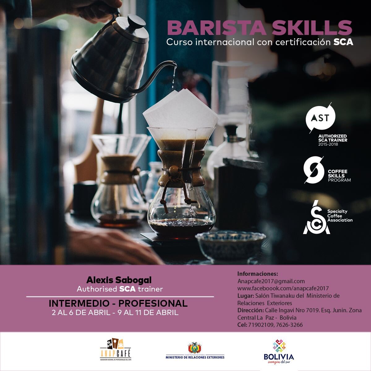Certificación SCA Bolivia 2018
