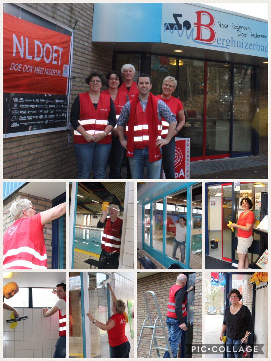 PvdA_Heerde's tweet photo. Onze kandidaat raadsleden hebben de handen uit de mouwen gestoken tijdens #NLdoet

Alle ramen in het Berghuizer Zwembad zijn gelapt door hen!

Er is waardering voor de stichting Berghuizer en 1 van onze speerpunten is om het initiatief omtrent het schoolzwemmen te ondersteunen! https://t.co/cobxNddd8O