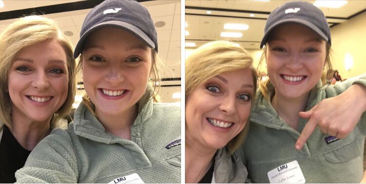LMUtweets's tweet photo. Third generation Railsplitter, Callie, with her mom, Shelly, are having a blast at New Student Registration Day. #FutureSplitter #LMU2022🎩 https://t.co/HBCK0LJKEq