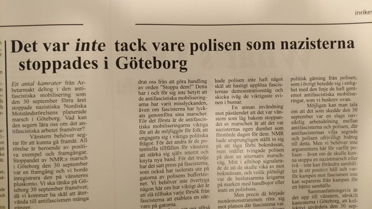 arbetarmakt's tweet photo. Nya numret av #Arbetarmakt har kommit, nr 1 2018. Ur innehållet: en marxistisk kritik av den postmoderna intersektionaliteten, rapport från Hamburg mot G20, sopstrejken, försvara #Afrin, #Katalonien, K:s högeropportunism, whats left, aktion mot #Tammuz.
#vänster #vpol #trotskism https://t.co/1C0ARWzSoO