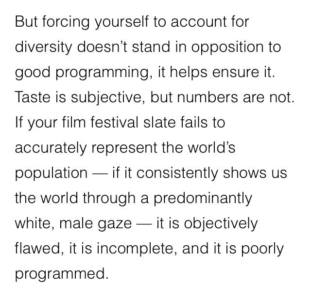 clintbowie's tweet photo. We need more voices in the world like @dantheeyeslicer. Film programmers of the world, listen to this man. https://t.co/sybL3IjuRm https://t.co/TaDMlDPxrS