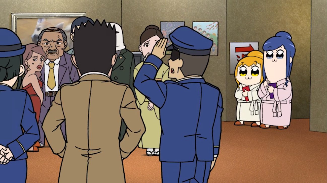 コイワイミツバ 遂に別アニメで一同に介した目暮警部と小五郎と高木刑事 Pptp ポプテピピック T Co Pne3g9xafb Twitter
