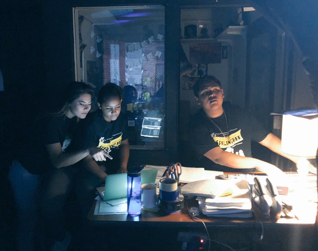 vhighdrama's tweet photo. Our amazing tech crew. You light up our life, are music to our ears and always point us in the right direction. 💗🐝💗#lights #sound #studentdirector #bringingbackthebee #wearebringingspellingback #20yearsofsparkle #troupe2757turns20 https://t.co/JZcJQgtYR3