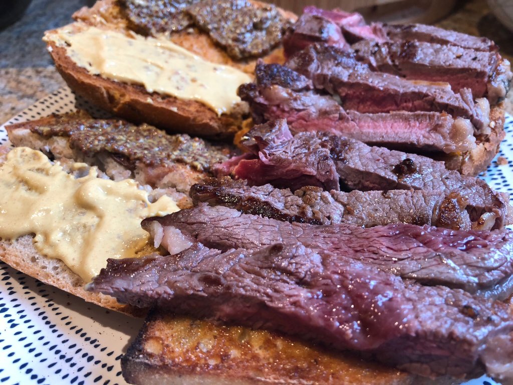 Averyslondon's tweet photo. The #Perfect #Lunch to enjoy with #Six #Nations #Rugby (Good Luck to All) #Supreme #Rump #Steak Courtesy of #Bashford’s #Warlingham Inbetween lightly Toasted #Mediterranean #Bread & #Sautéed #Red #Onions #WholeGrain and #Dijon #Mustards @Averyslondon https://t.co/YwjBQTPdwG