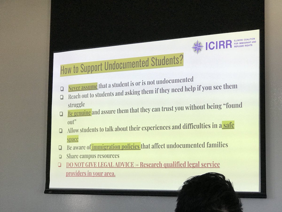 MsTrangTruong's tweet photo. Key tips on how to support undocumented students. #icirryouth https://t.co/Gpz6JeUMMd