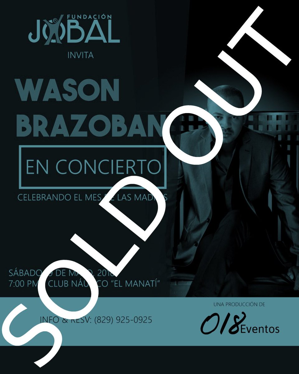 018Eventos's tweet photo. ¡Gracias #Barahona!
El concierto “De Viaje por la Vida” de #WasonEnBarahona esta completamente #SoldOut. https://t.co/FRVgaFseha
