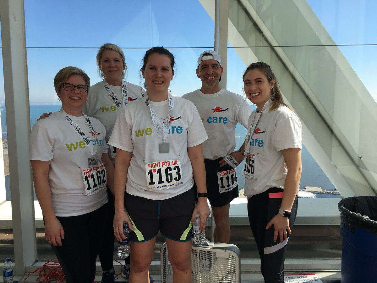 We did it! Check out the view from the top of the US Bank Building at the #FightForAirClimb with @LungWisconsin!